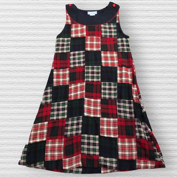 Monday's Child | Navy & Red Patchwork Jumper - Picture 1 of 5